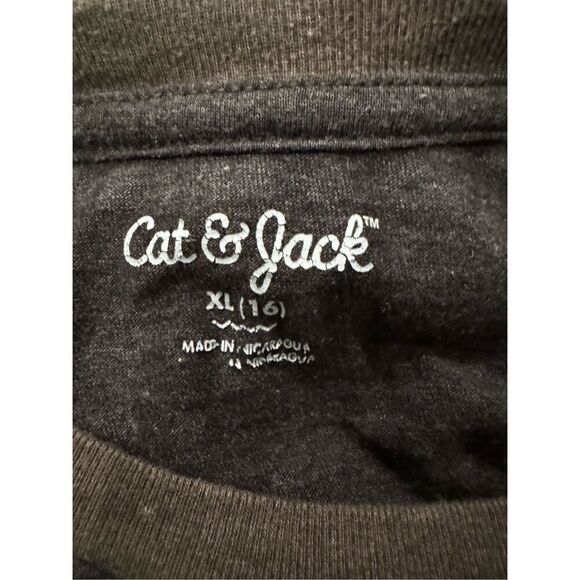 Cat & Jack bear football graphic ringer t-shirt XL 16 - Picture 3 of 3